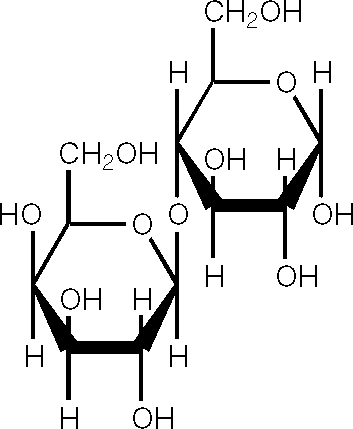De structuur van lactose