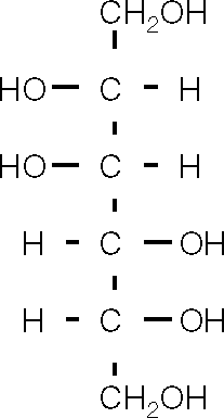 de structuur van mannitol