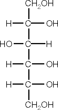 de structuur van sorbitol
