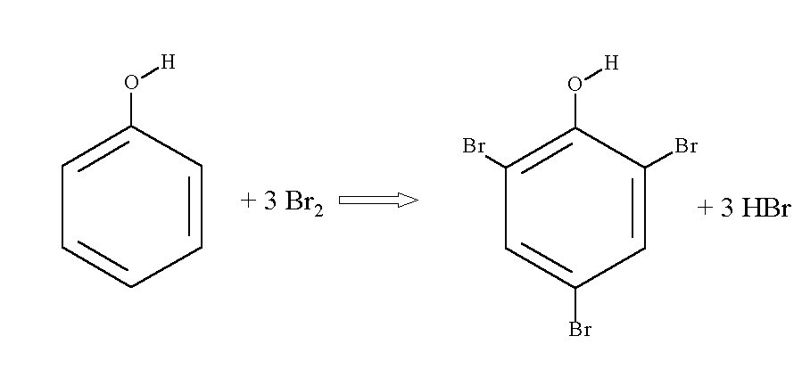 Substitutie van broom aan fenol