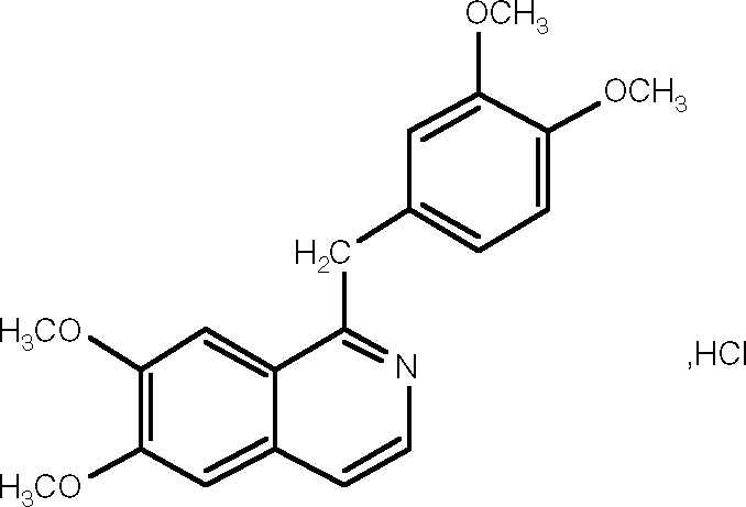 structuurformule papaverine hydrochloride